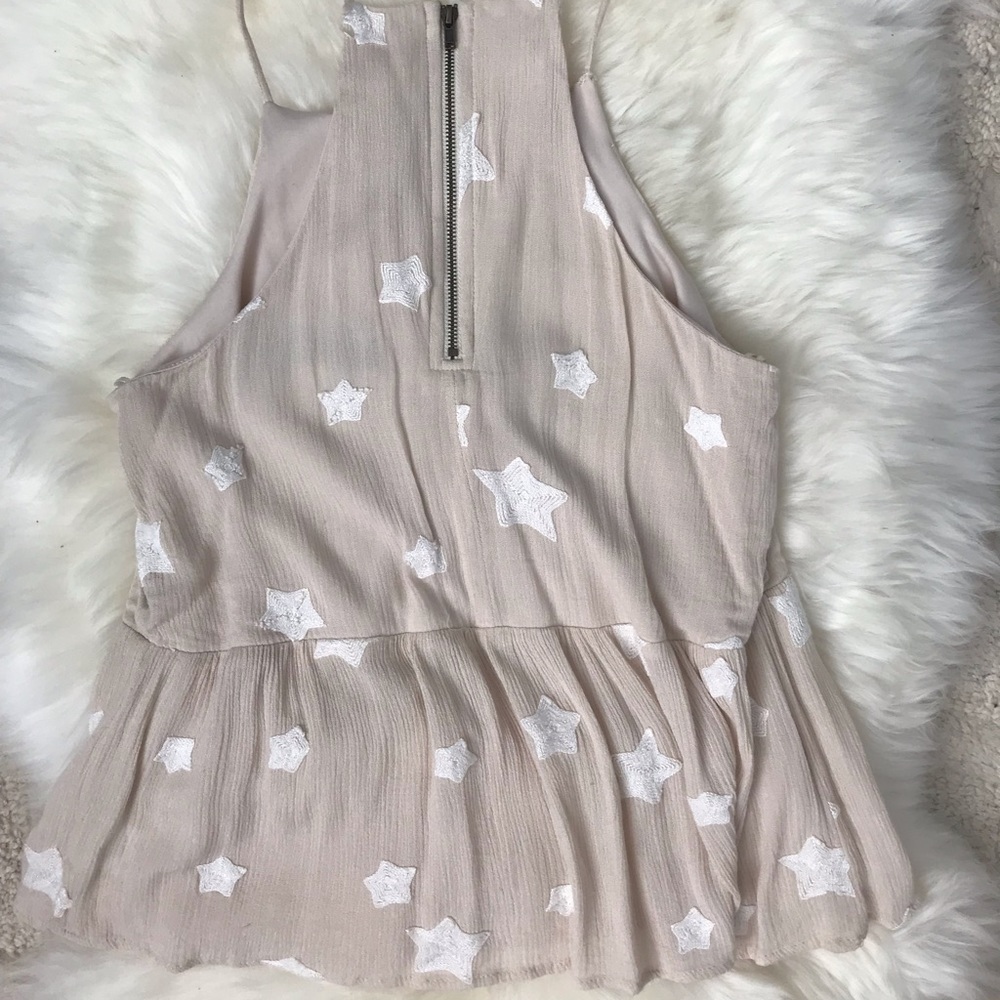 White and tan star top